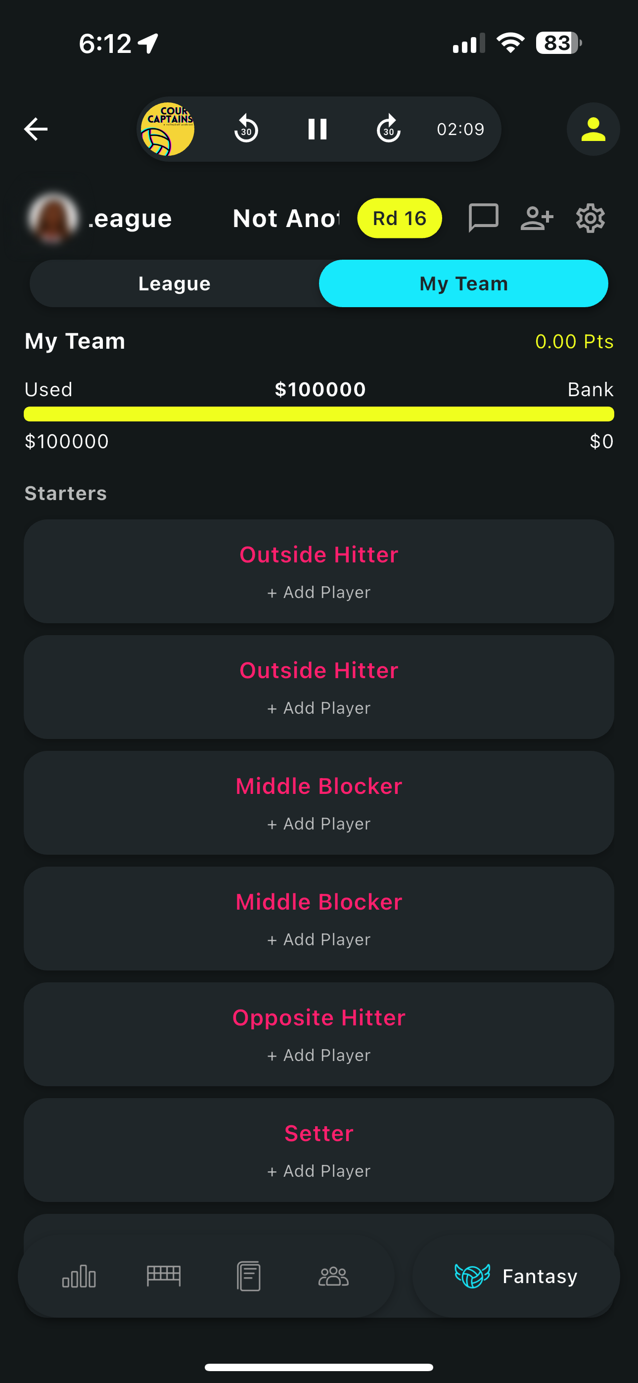 Fantasy Roster
